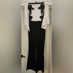 White & Black Jumpsuit
